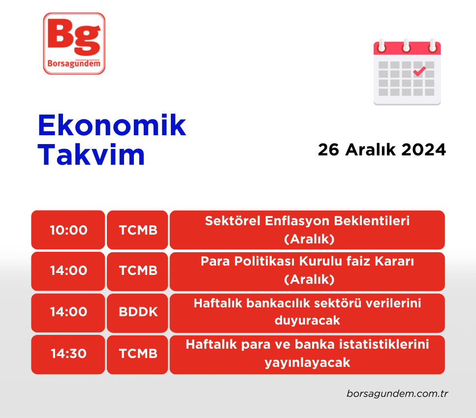 Ekonomi Takvimi 26122024