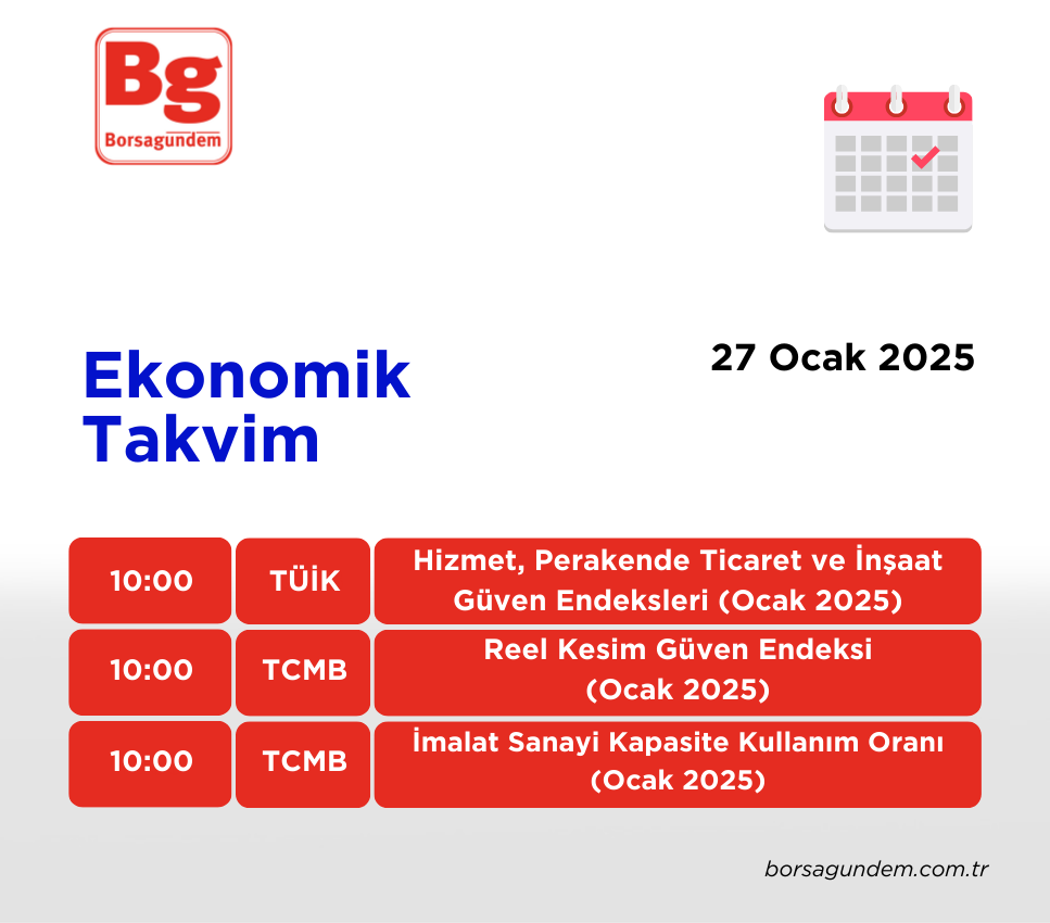 Ekonomi Takvimi 27012025