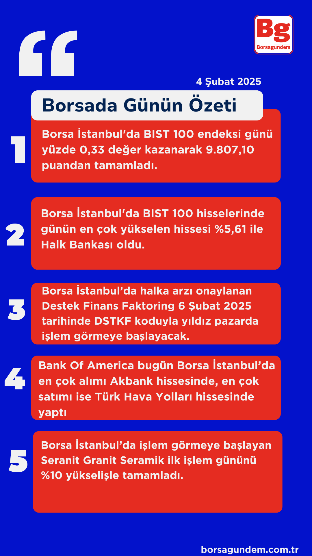 Borsada Günün Özeti̇ (7)