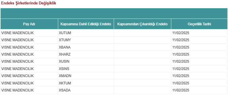 Vişne Madencilik Bist Bildirim 11022025