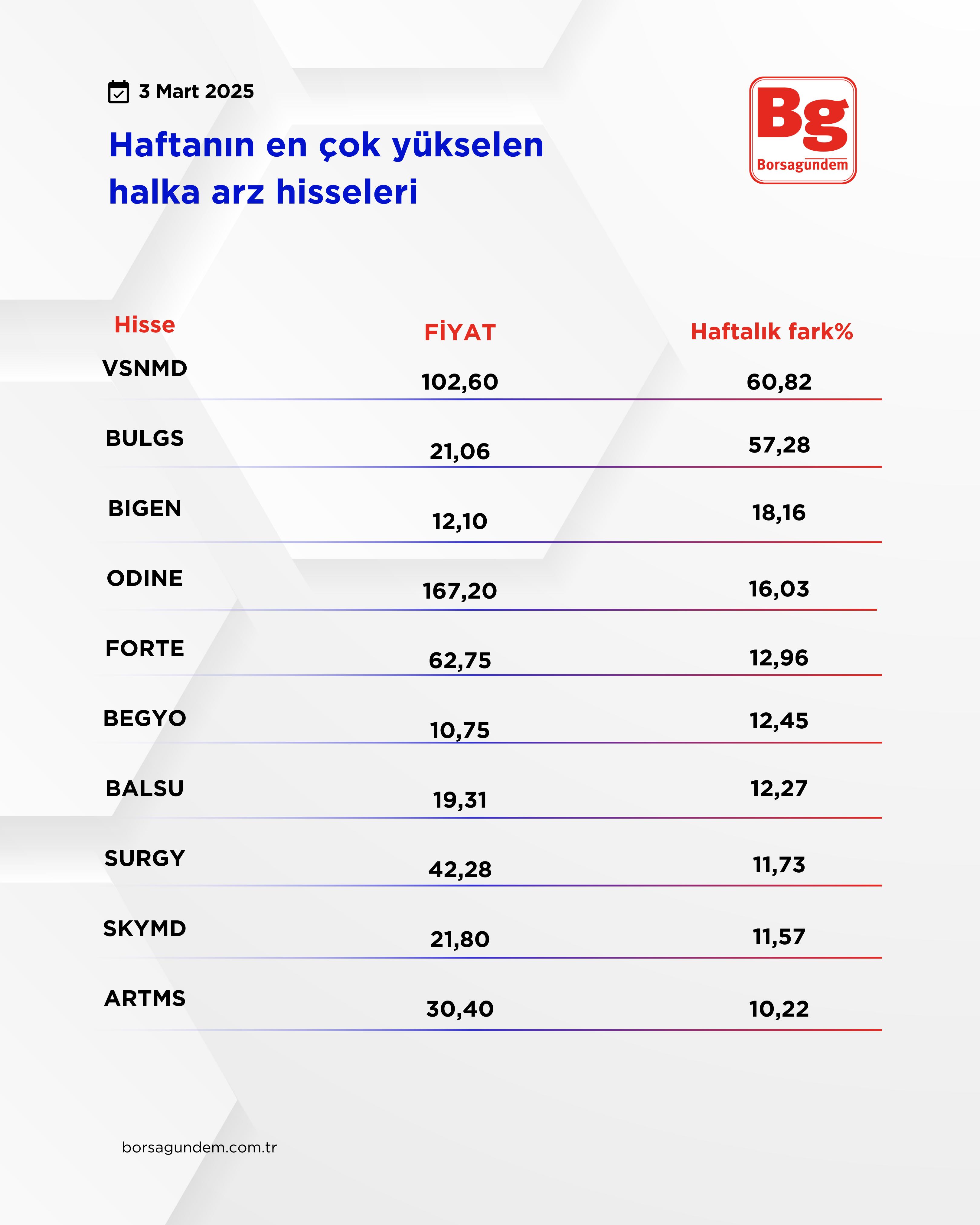 Haber Halka Arz Tablo 03032025