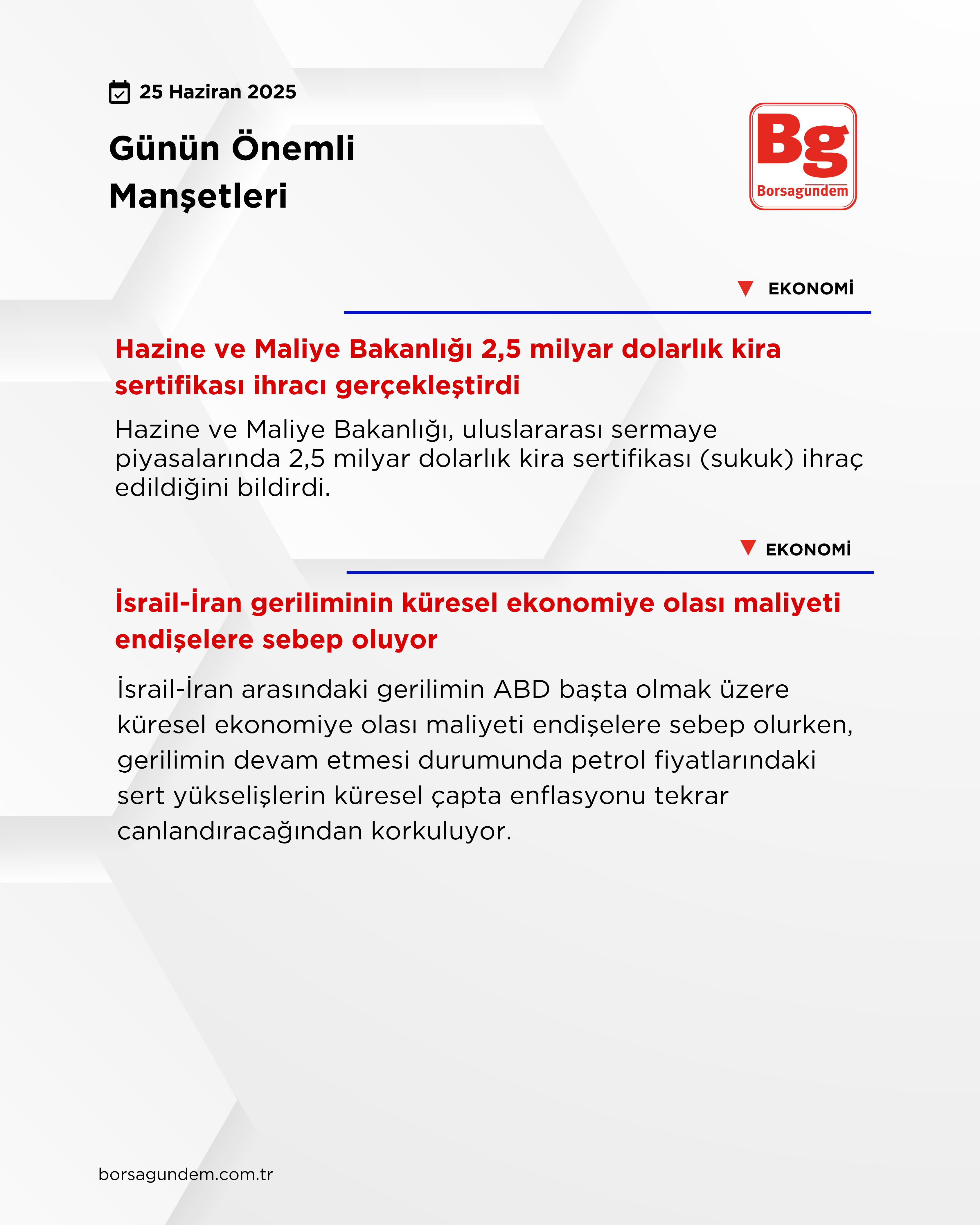 Ekonomide Günün Gelişmeleri (2)