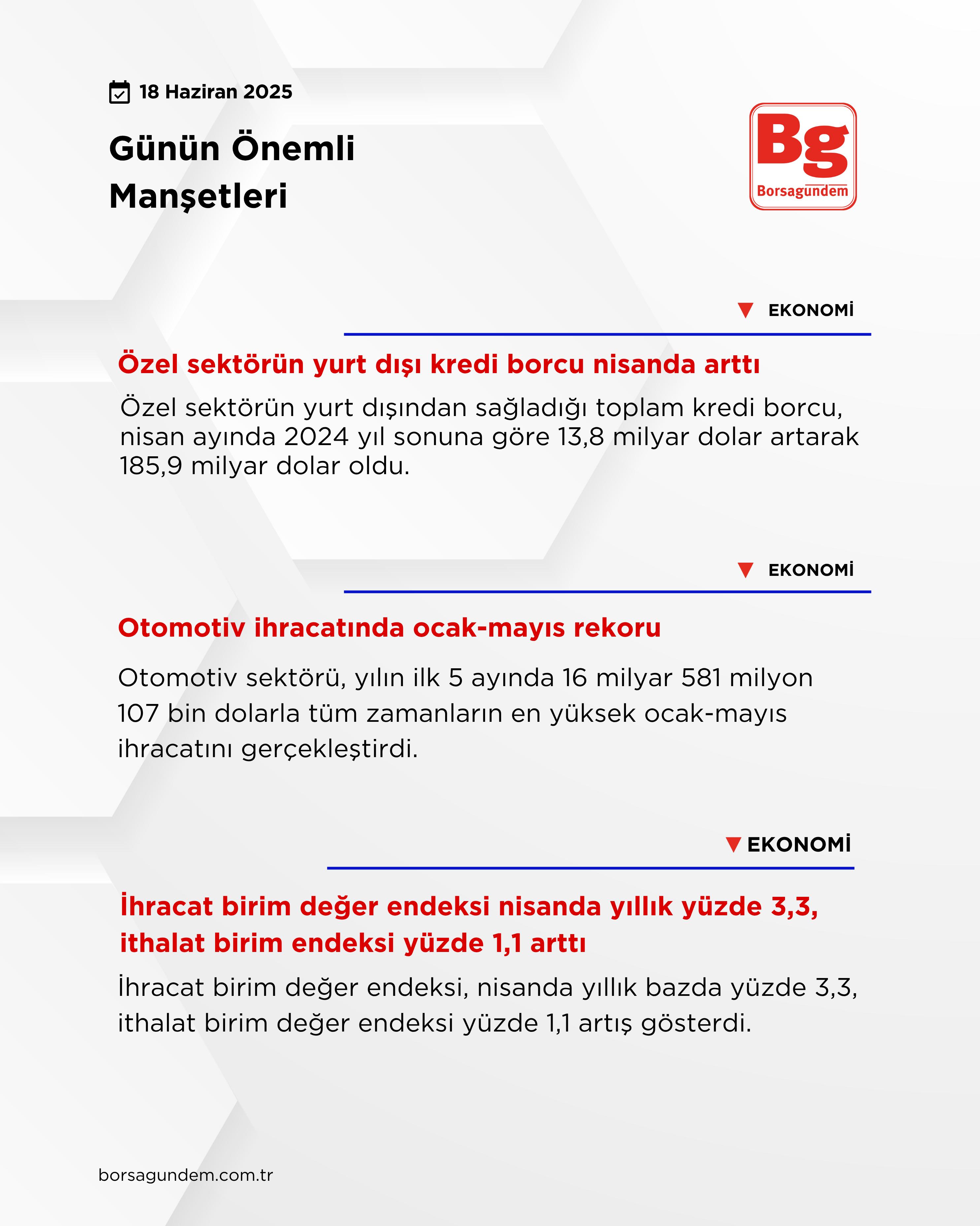 Ekonomi̇de Günün Öne Çikan Başliklari (1)