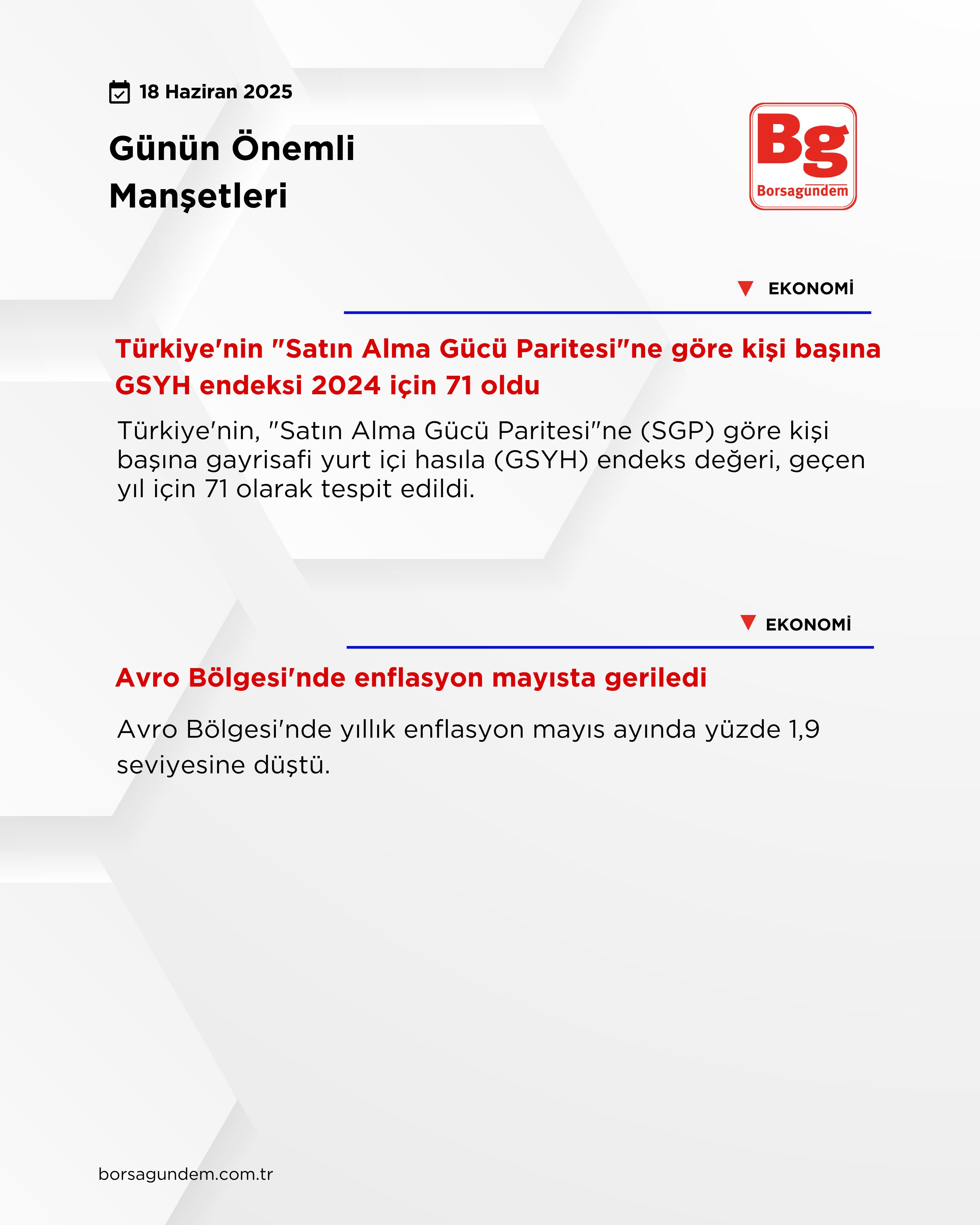 Ekonomi̇de Günün Öne Çikan Başliklari (2)