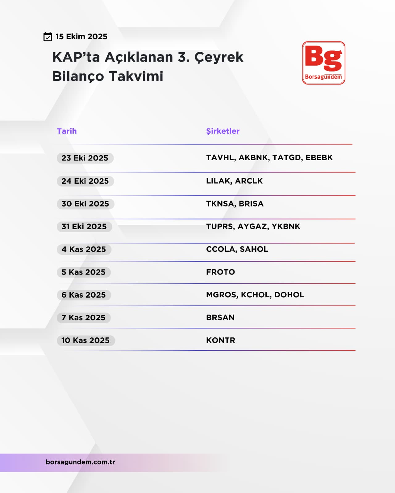 Bilanco Takvim