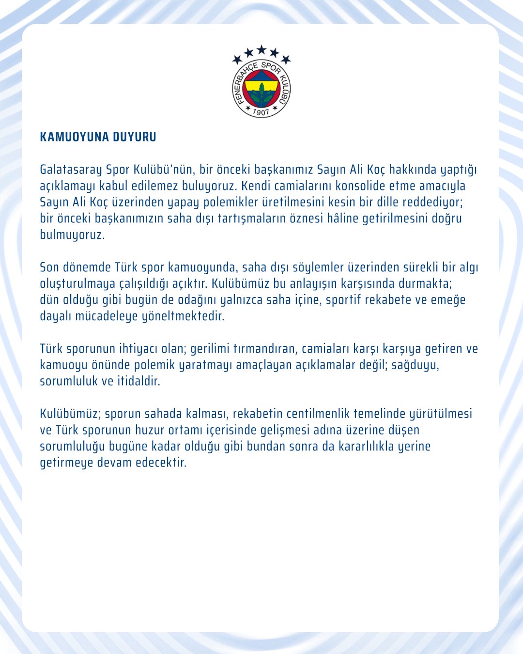 Fenerbahce Ali Koc