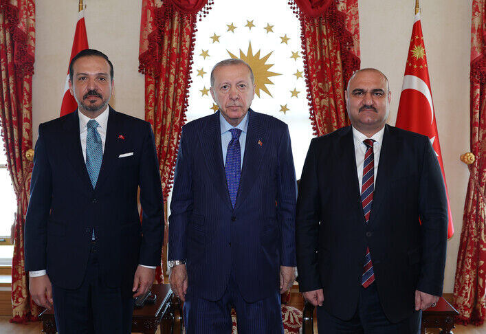 Erdoğan, Kerkük Valisi Mehmet Seman Ağa'yı kabul etti