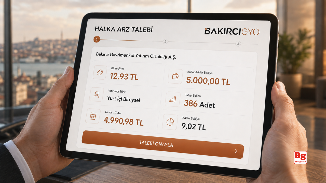 Bakırcı GYO halka arzında 3 günlük talep toplama süreci başladı