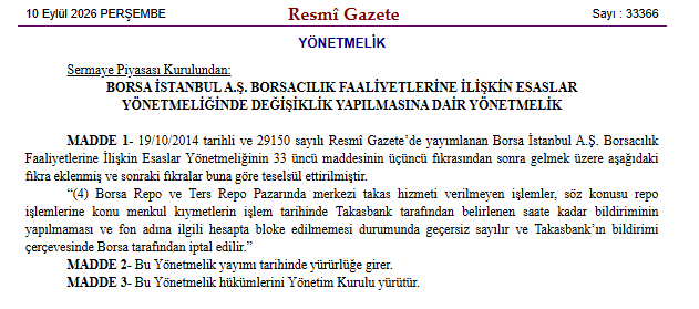 Resmi Gazete Spk 10092026