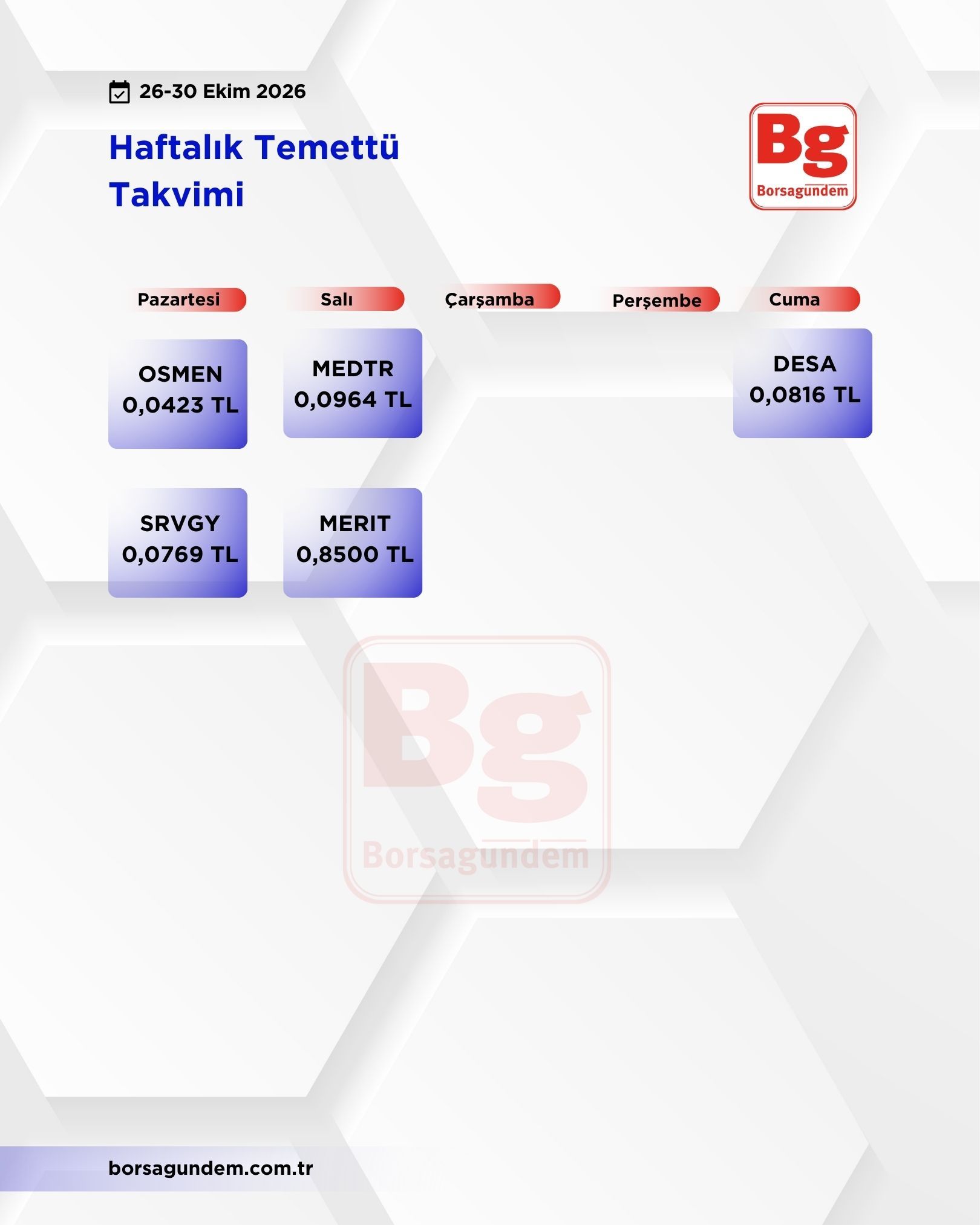 Temettü Takvimi-3