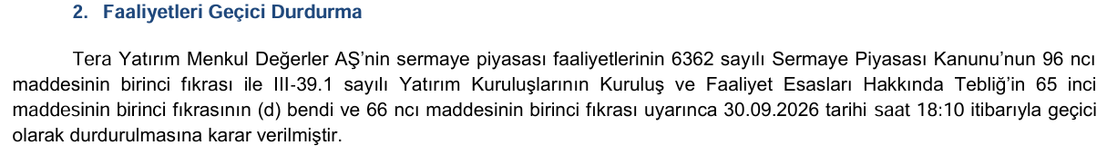 Tera Faaliyet