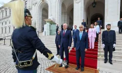 Kurtulmuş, Portekiz'de mevkidaşı Aguiar-Branco tarafından resmi törenle karşılandı!