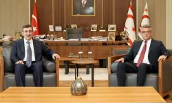 KKTC Cumhurbaşkanı Erhürman, Cumhurbaşkanı Yardımcısı Yılmaz ile bir araya geldi