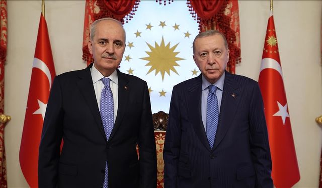 Erdoğan, TBMM Başkanı Kurtulmuş'u kabul etti