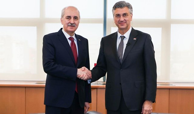 TBMM Başkanı Kurtulmuş Hırvatistan Başbakanı ile bir araya geldi