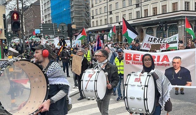 İsveç'te İsrail aleyhine protestolar yapılıyor!