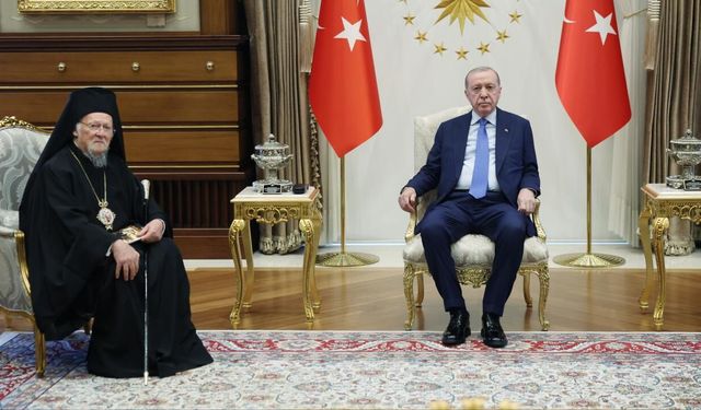 Erdoğan, Fener Rum Patriği Bartholomeos ile görüştü