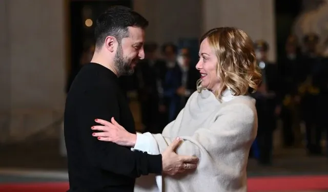 İtalya Başbakanı Meloni ile Ukrayna Devlet Başkanı Zelenskiy bir araya geldi