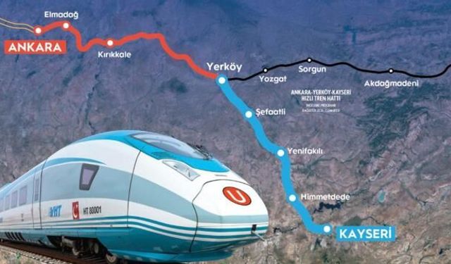 Yerköy-Kayseri YHT'de çalışmaların yarısı tamamlandı