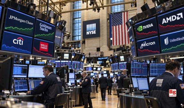 New York borsası banka bilançolarının ardından güne karışık seyirle başladı