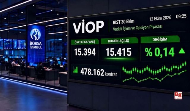 VİOP’ta endeks kontratı haftaya yükselişle başladı